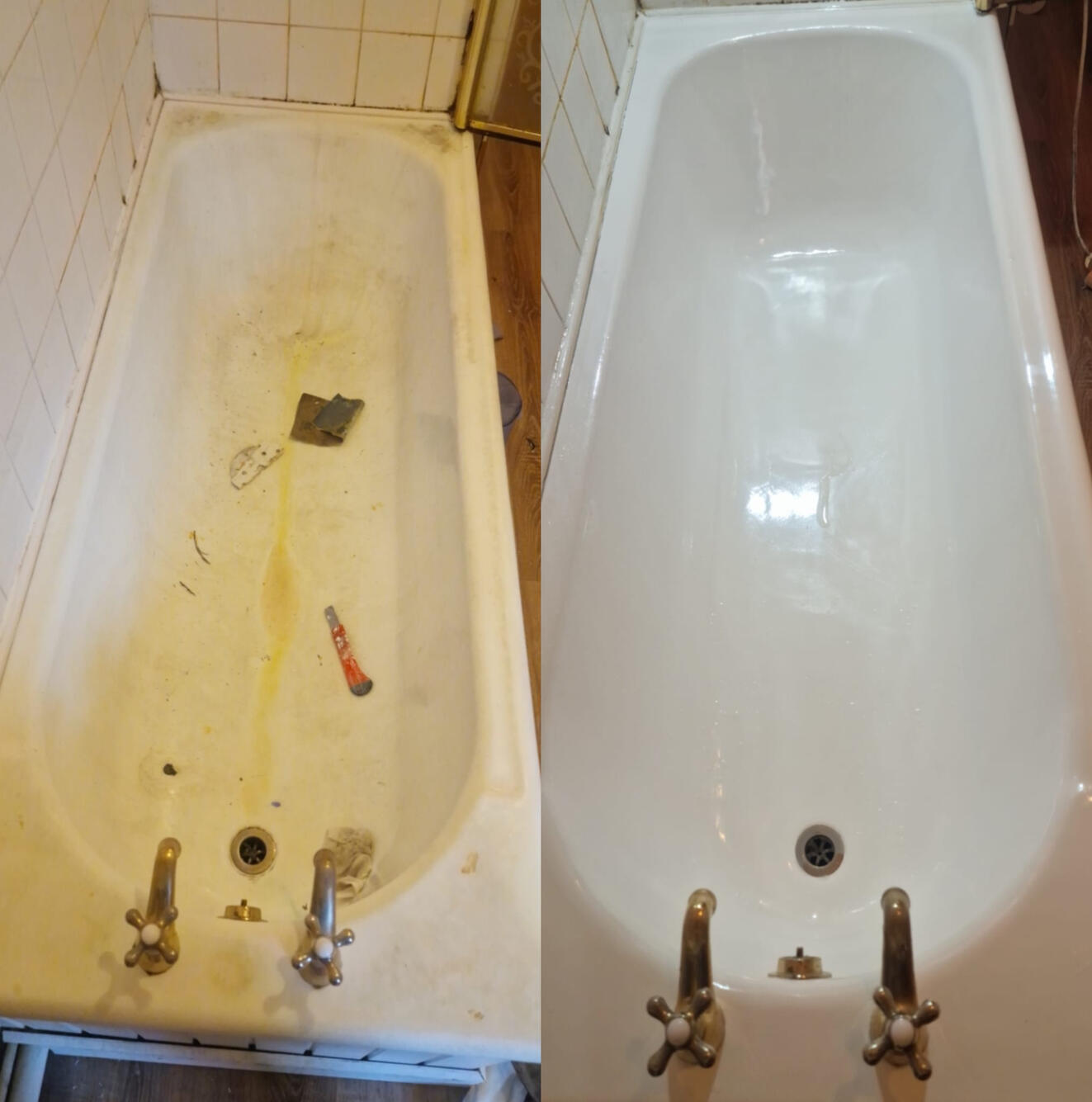FARMERS BATH RE-ENAMELLED OLD FARMERS CAST IRON BATH RESTORED AND RE-ENAMELLED JUST OUTSIDE OF Cardiff